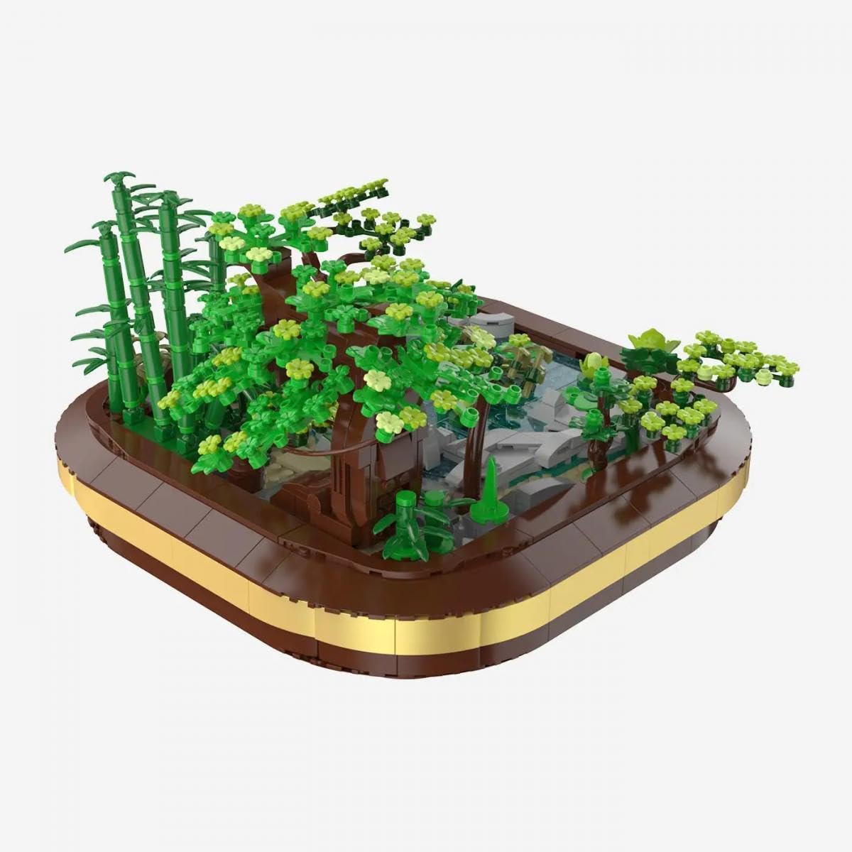 bluebrixx-pro-kasansui-zen-garten-displaymodell-klemmbaustein-set-1477-teile image 3