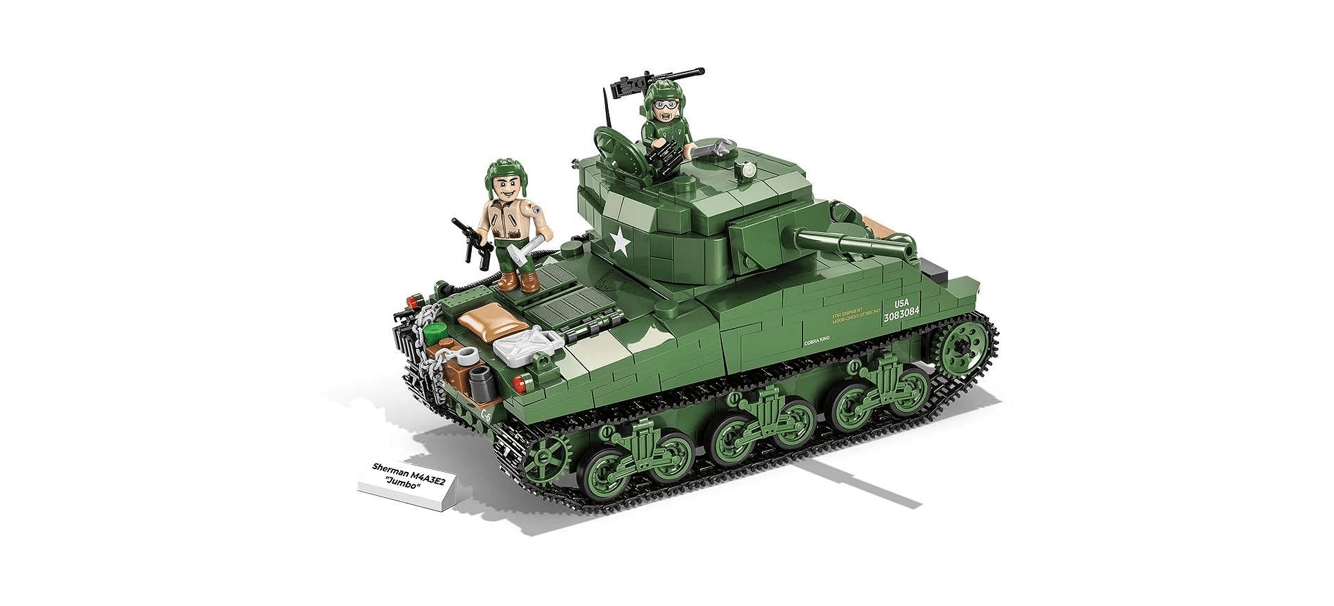 cobi-2550-sherman-m4a3e2-jumbo-cobra-king-panzer-historical-collection-wwii-750- image 1