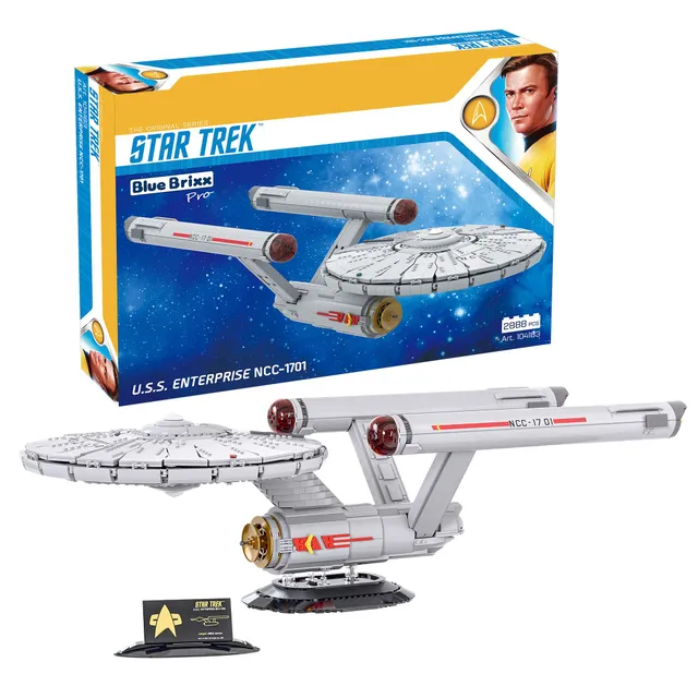 bluebrixx-pro-104183-star-trek-uss-enterprise-ncc-1701-raumschiff-modell-2888-te image 1