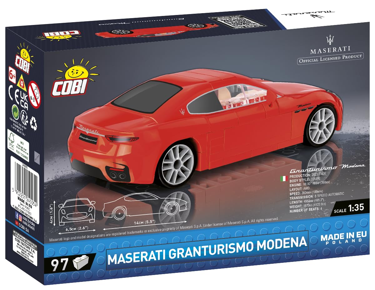cobi-24505-maserati-granturismo-modena-klemmbaustein-auto-1-35-rot image 3