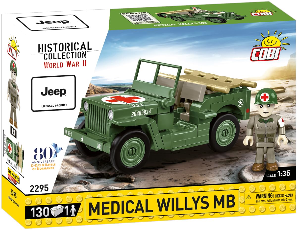 cobi-2295-medical-willys-mb-jeep-bausatz-130-teile image 2