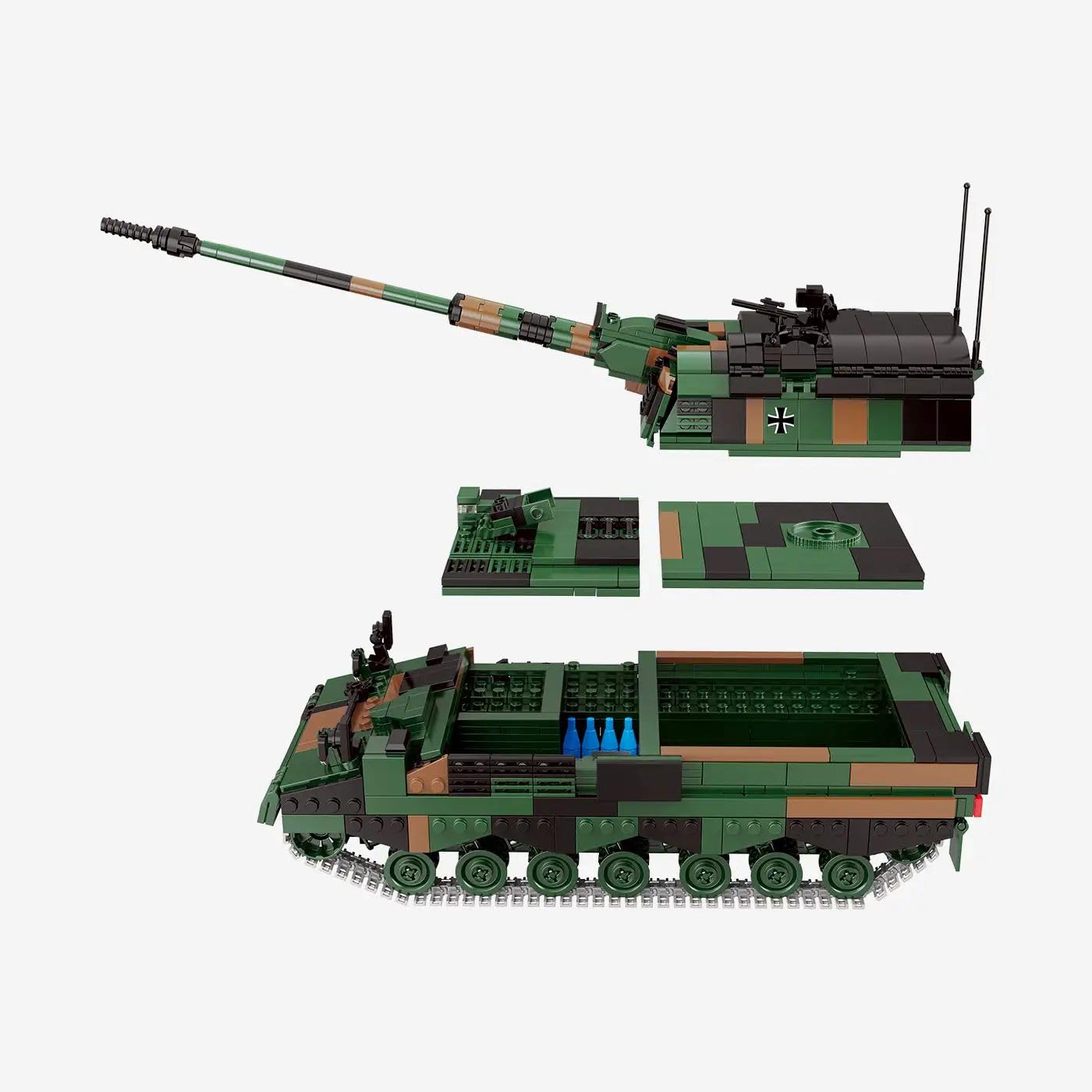 bluebrixx-panzerhaubitze-2000-bundeswehr-1388-teile-displaymodell image 6