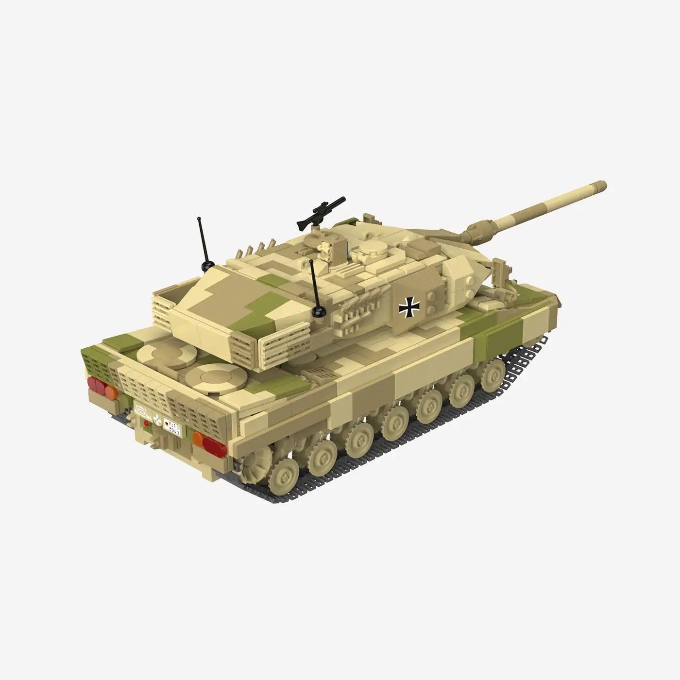 bluebrixx-pro-leopard-2-a6-w-stentarn-kampfpanzer-1360-klemmbausteine image 3