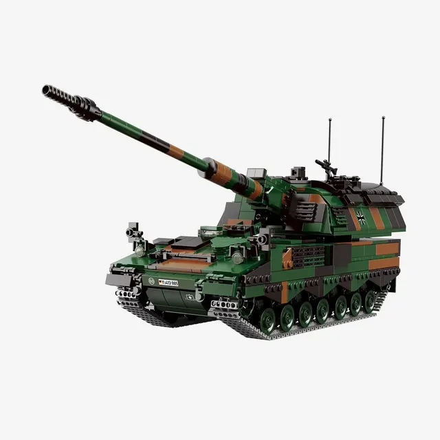 bluebrixx-panzerhaubitze-2000-bundeswehr-1388-teile-displaymodell image 1