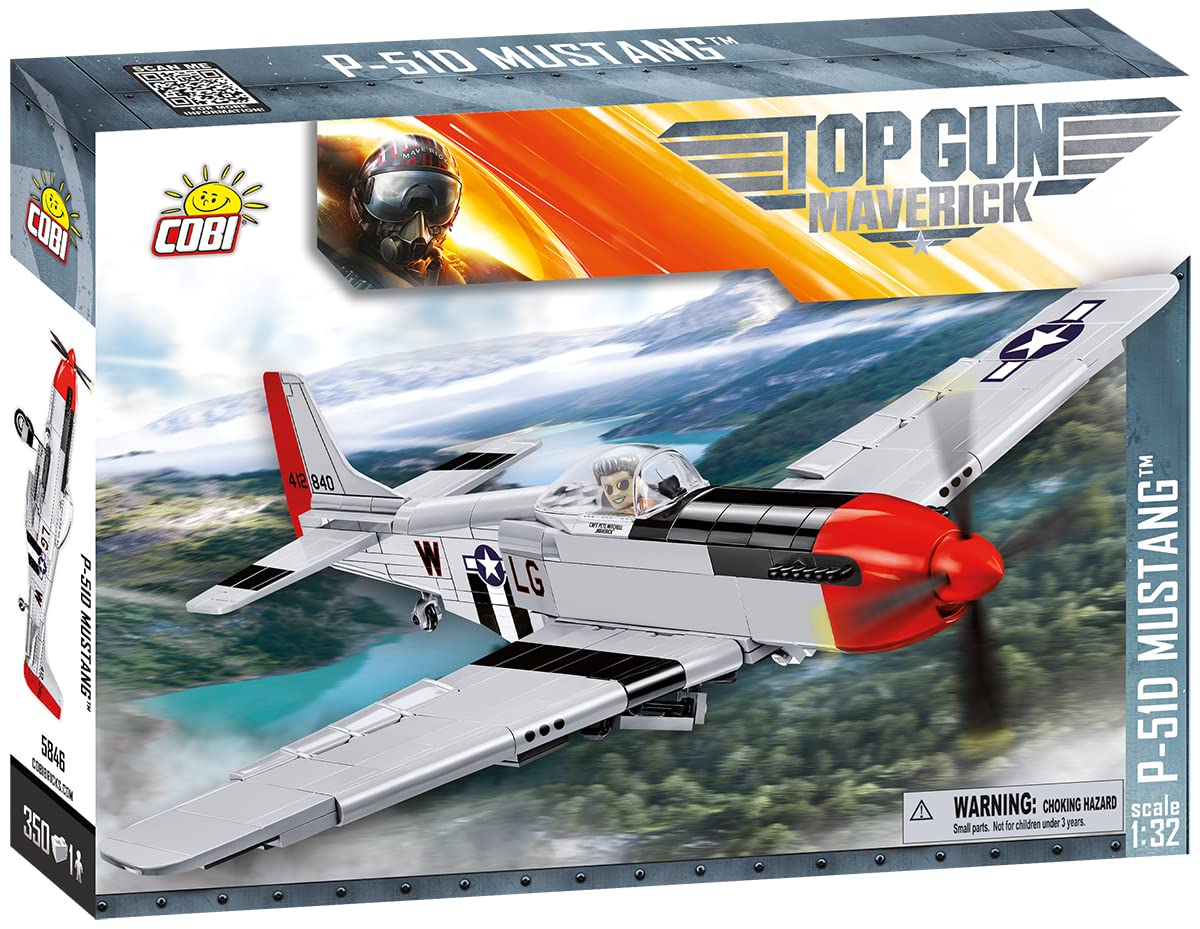 cobi-top-gun-maverick-mustang-p-51d-flugzeug-modell-1-32-350-teile image 3
