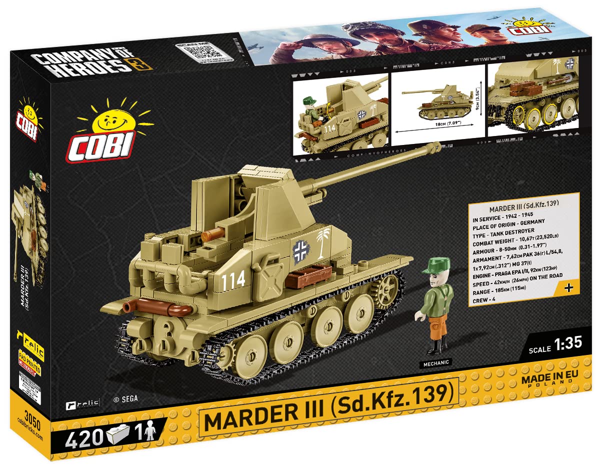 cobi-3050-marder-iii-sd-kfz-139-company-of-heroes-3-420-teile-figur image 2