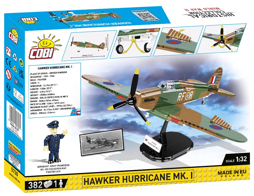 cobi-5728-hawker-hurricane-mk-i-historical-collection-flugzeug-bausatz image 2