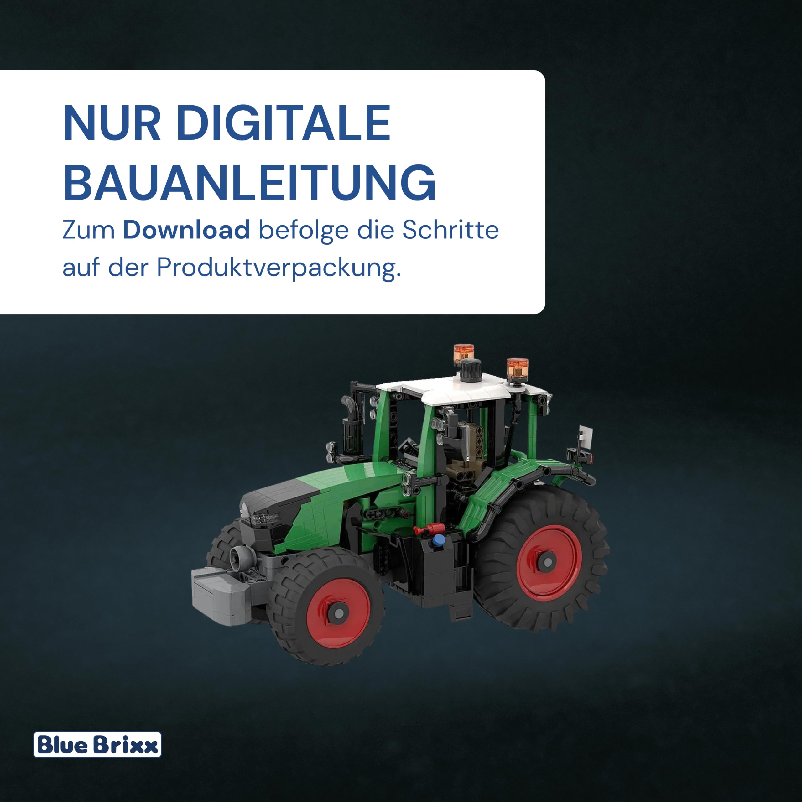 bluebrixx-special-moderner-traktor-1-18-1045-klemmbausteine image 3