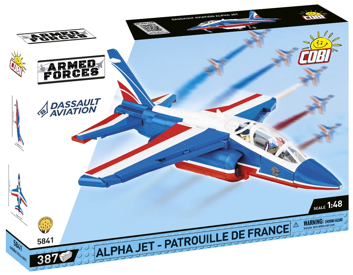 cobi-5841a-alpha-jet-patrouille-de-france-flugzeug-modell-1-48-387-teile image 3