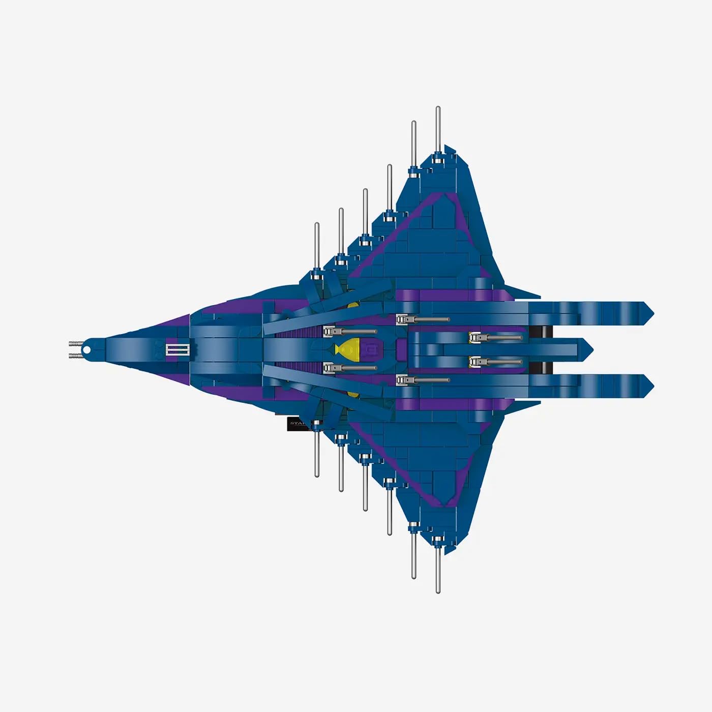 bluebrixx-pro-stargate-wraith-cruiser-displaymodell-1037-klemmbausteine image 2