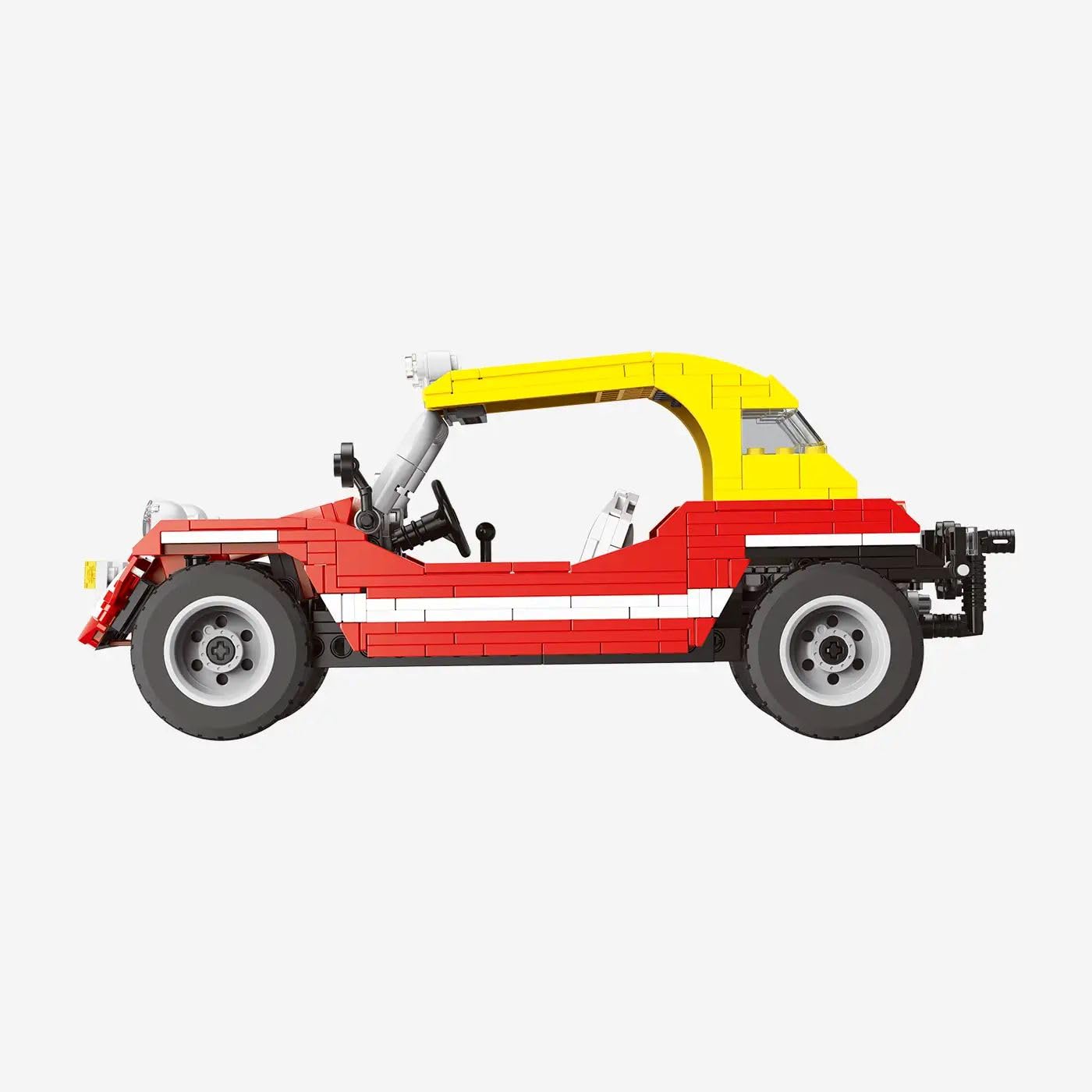 bluebrixx-pro-roter-strandbuggy-mit-gelbem-dach-712-klemmbausteine image 4