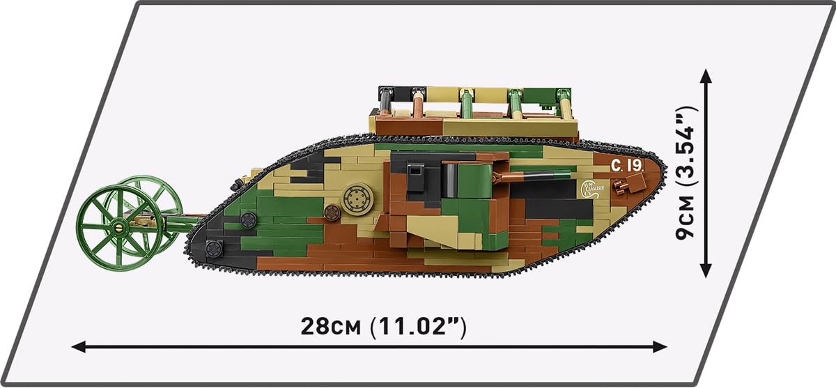 cobi-2993-mark-i-male-no-c-19-the-tank-museum-wwi-panzer-bausatz-1-35 image 3