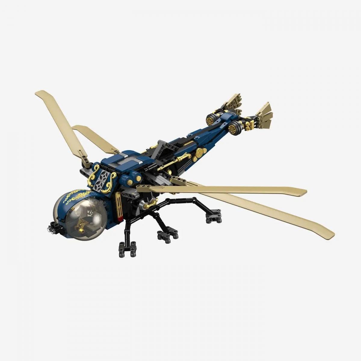 bluebrixx-pro-steampunk-mechanische-libelle-displaymodell-713-klemmbausteine image 1