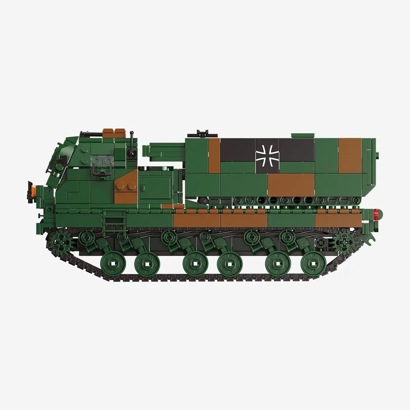 bluebrixx-pro-mars-ii-raketenwerfer-bundeswehr-mlrs-klemmbaustein-set-1226-teile image 4