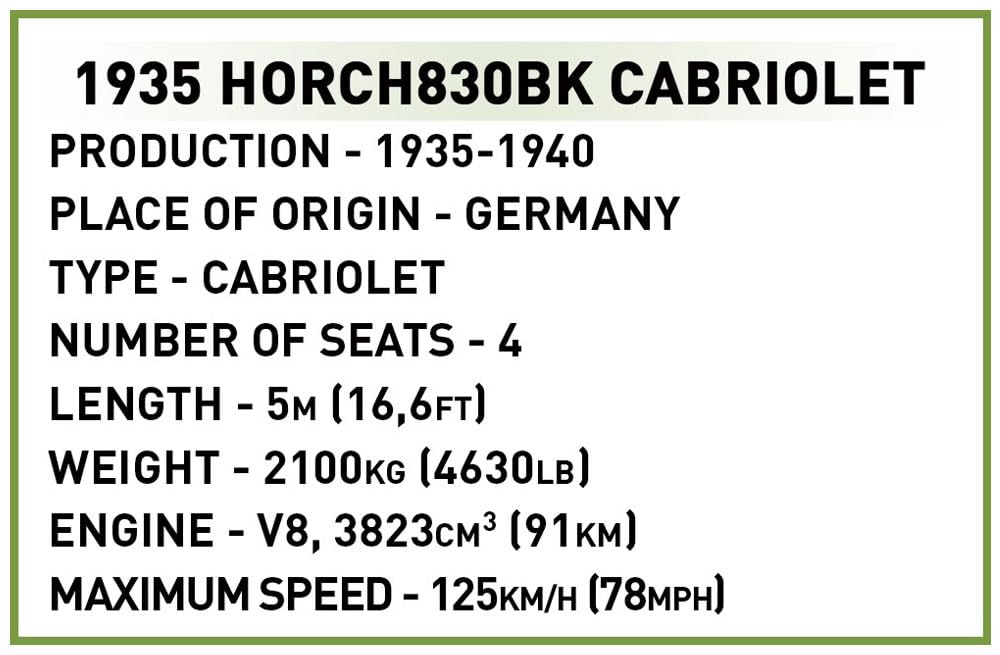 cobi-2262-horch-830-bk-cabriolet-youngtimer-collection image 5