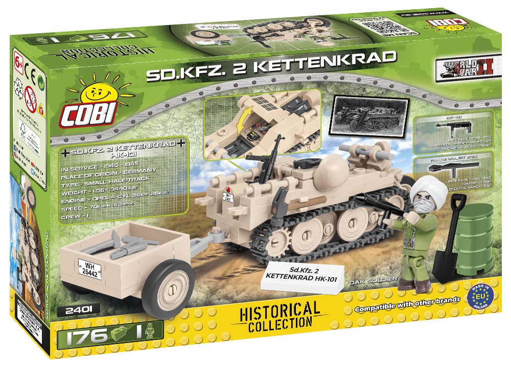 cobi-2401-kettenkrad-sd-kfz-2-bausatz-170-teile-beige-mit-anh-nger image 7