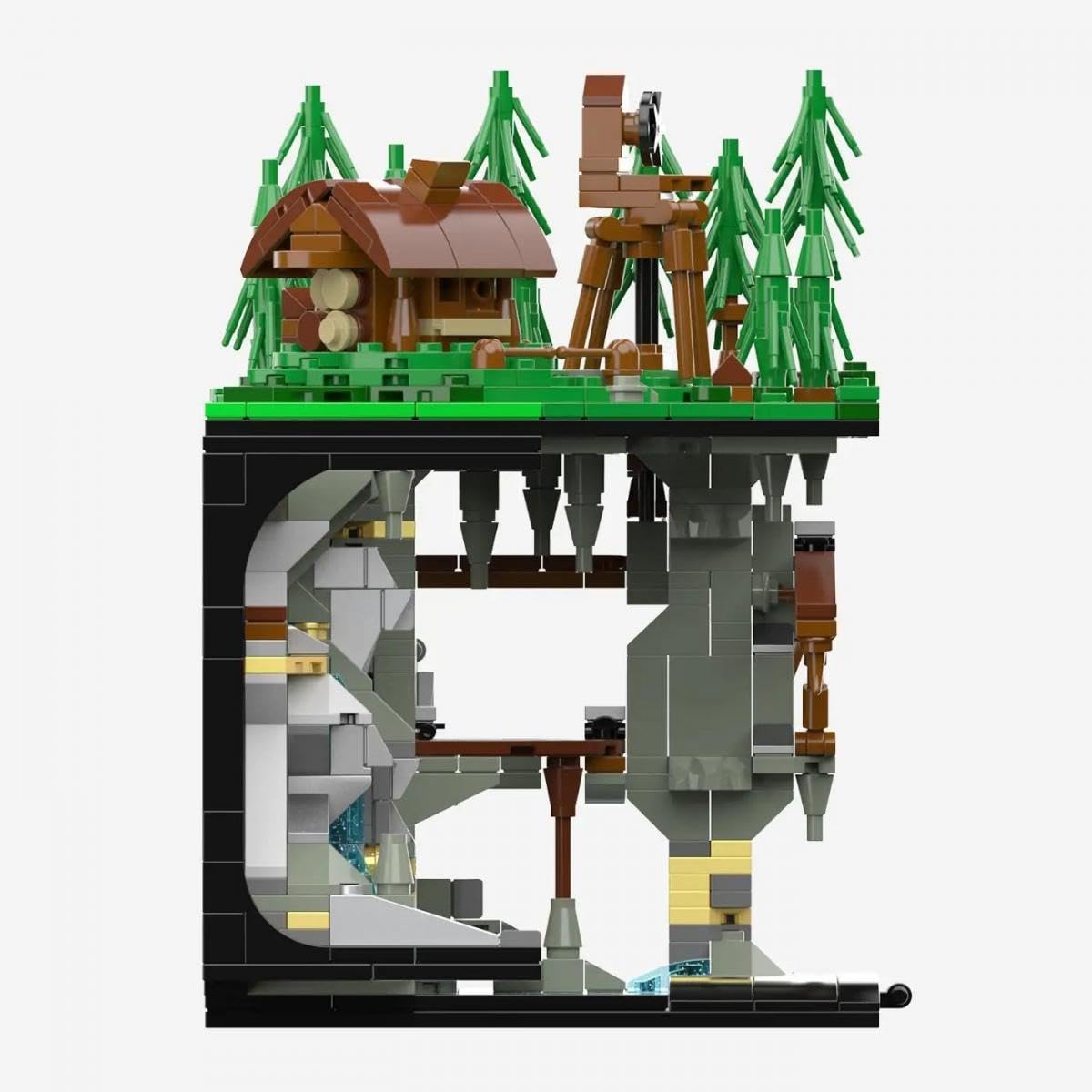 bluebrixx-pro-zwergische-waldmine-fantasy-diorama-1290-klemmbausteine image 7
