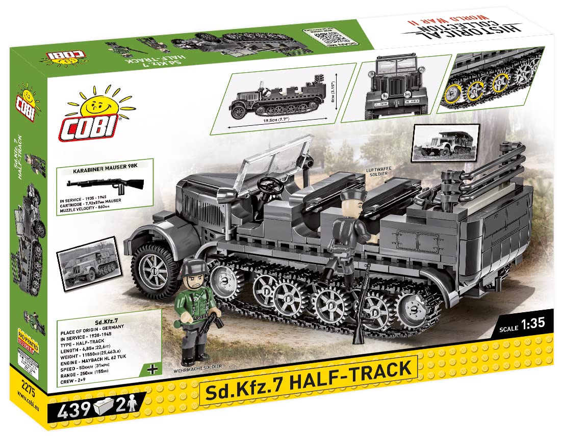 cobi-sd-kfz-7-half-track-2275-halbkettenfahrzeug-1-35-439-teile image 5