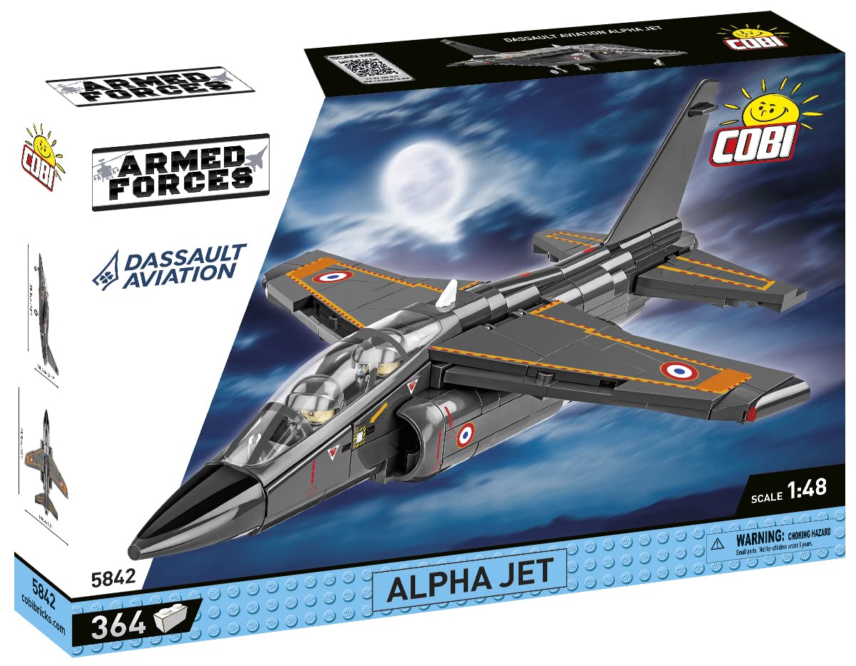cobi-5842-alpha-jet-armed-forces-flugzeug-modell-1-48-364-teile image 3