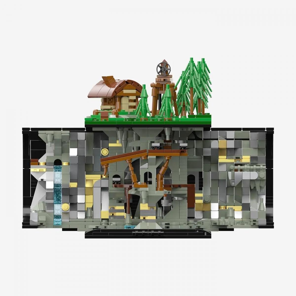 bluebrixx-pro-zwergische-waldmine-fantasy-diorama-1290-klemmbausteine image 6