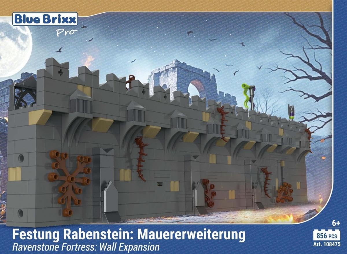bluebrixx-pro-108475-festung-rabenstein-mauererweiterung-856-bauelemente image 6