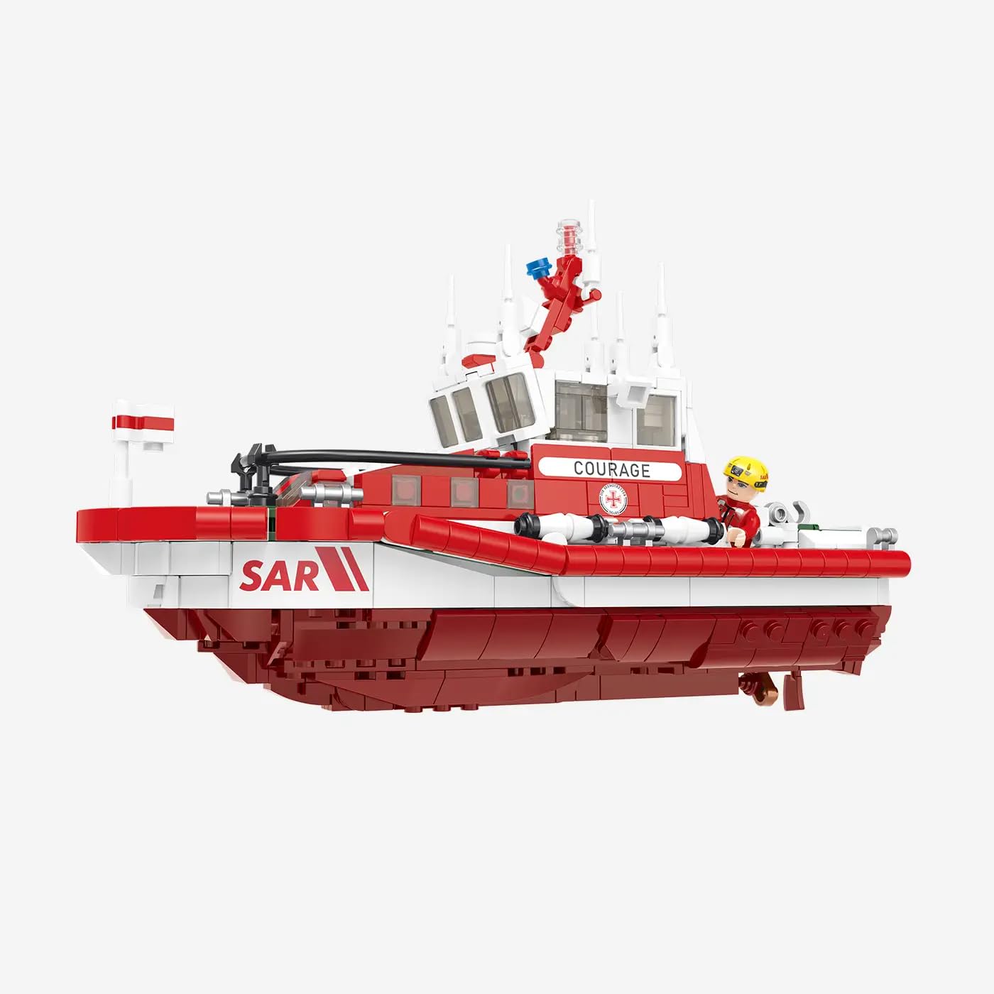 bluebrixx-pro-dgzrs-seenotrettungsboot-courage-1137-klemmbausteine image 1
