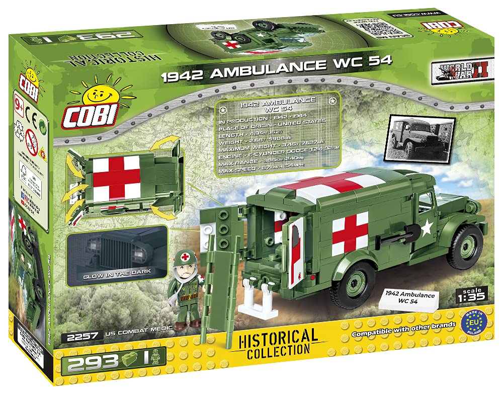 cobi-2257-dodge-wc-54-krankenwagen-historical-collection-bauset image 2