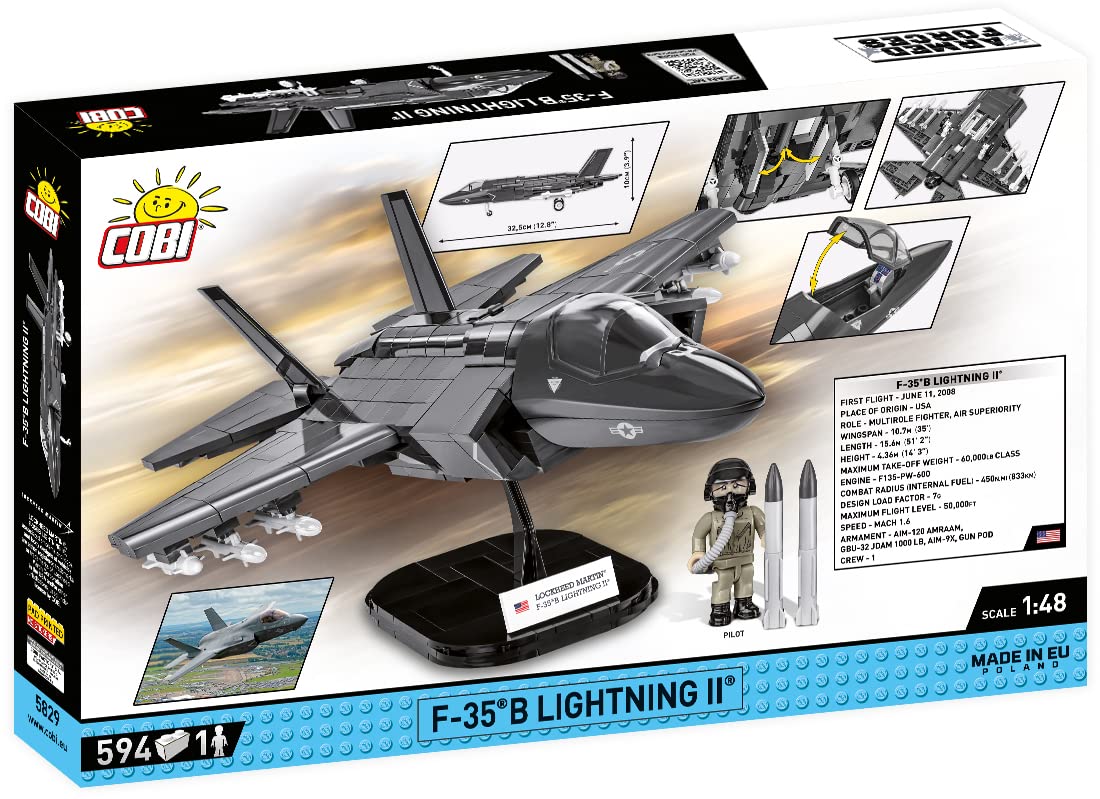 cobi-5829-f-35b-lightning-ii-usaf-1-48-594-teile-1-figur image 2