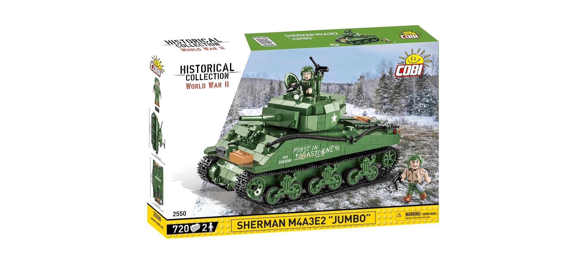 cobi-2550-sherman-m4a3e2-jumbo-cobra-king-panzer-historical-collection-wwii-750- image 4
