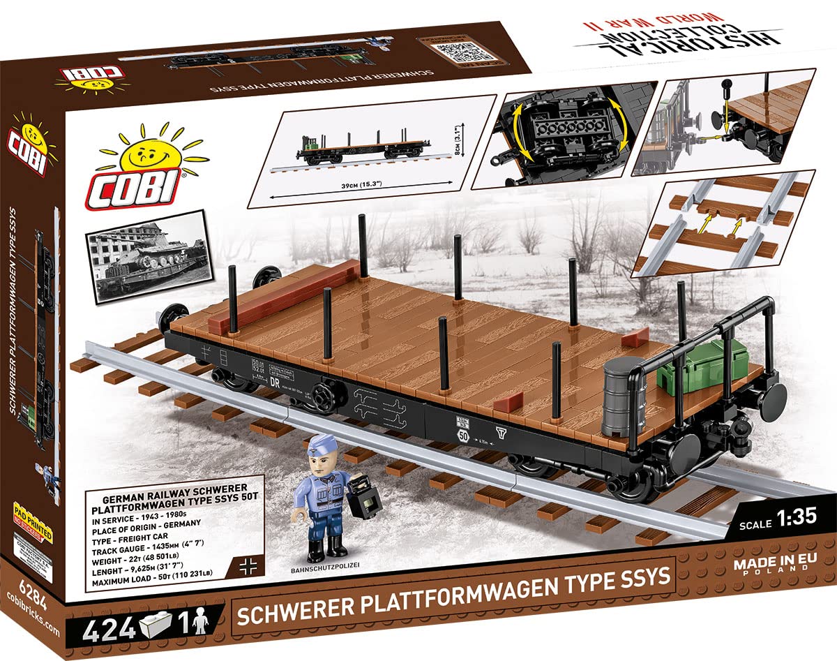 cobi-6284-schwerer-plattformwagen-typ-ssys-eisenbahn-bausatz-1-35 image 2