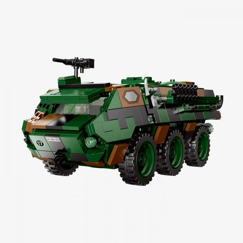 bluebrixx-pro-109117-bundeswehr-transportpanzer-fuchs-milit-rmodell-mit-749-teil image 1