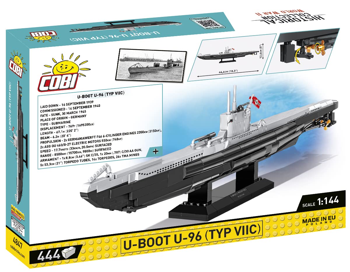 cobi-u-boot-u-96-typ-viic-historical-collection-bausatz image 2