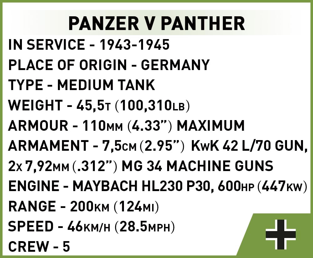cobi-3099-panzer-v-panther-historical-collection-126-teile-1-72 image 6