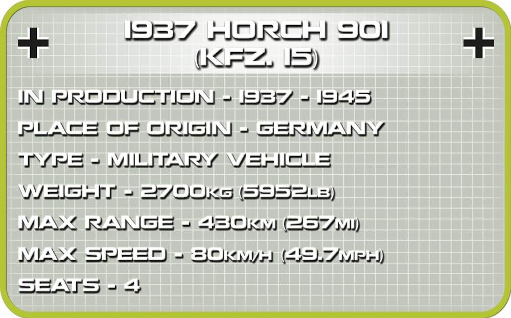 cobi-2405-1937-horch-901-kfz-15-milit-r-auto-bausatz-schwarz image 4