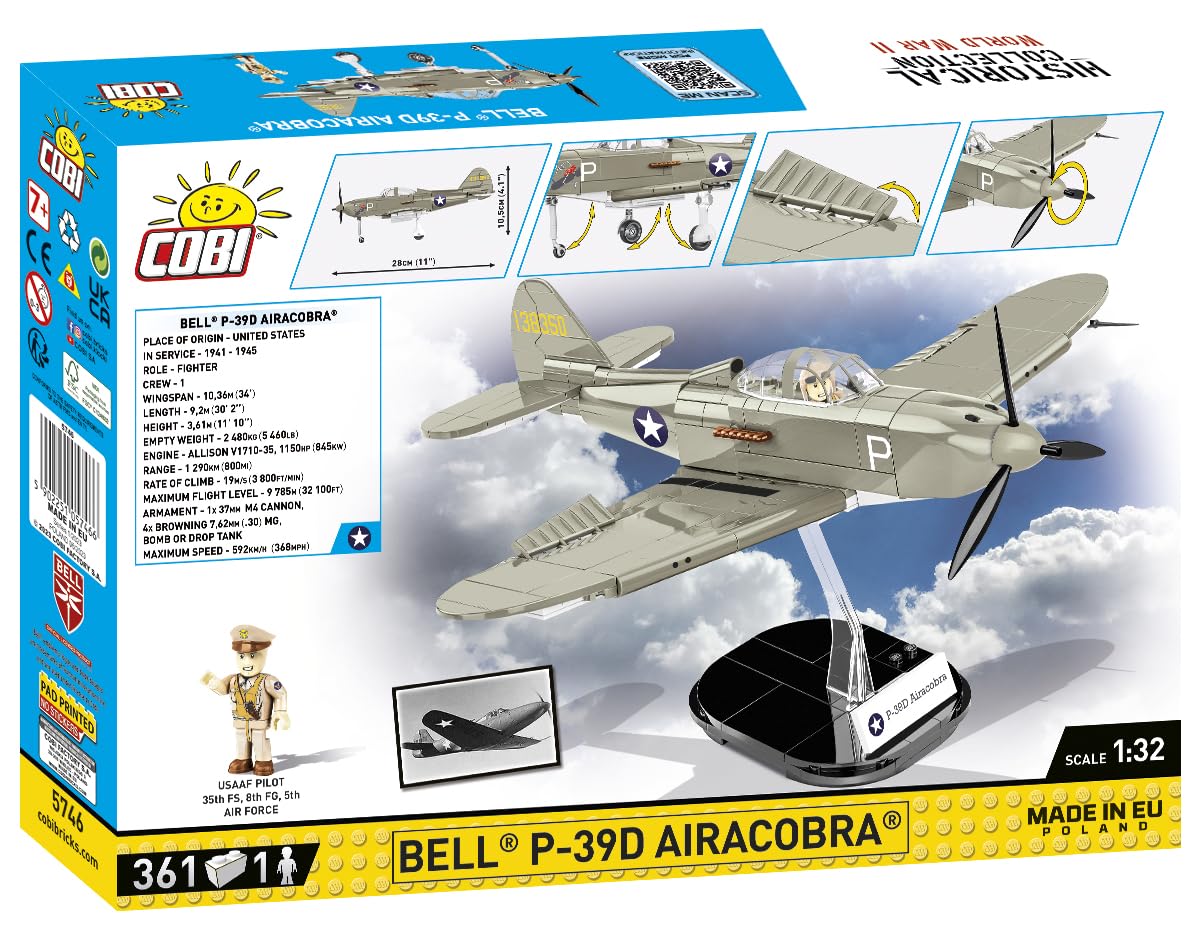 cobi-bell-p-39d-airacobra-flugzeug-bausatz-historical-collection image 3