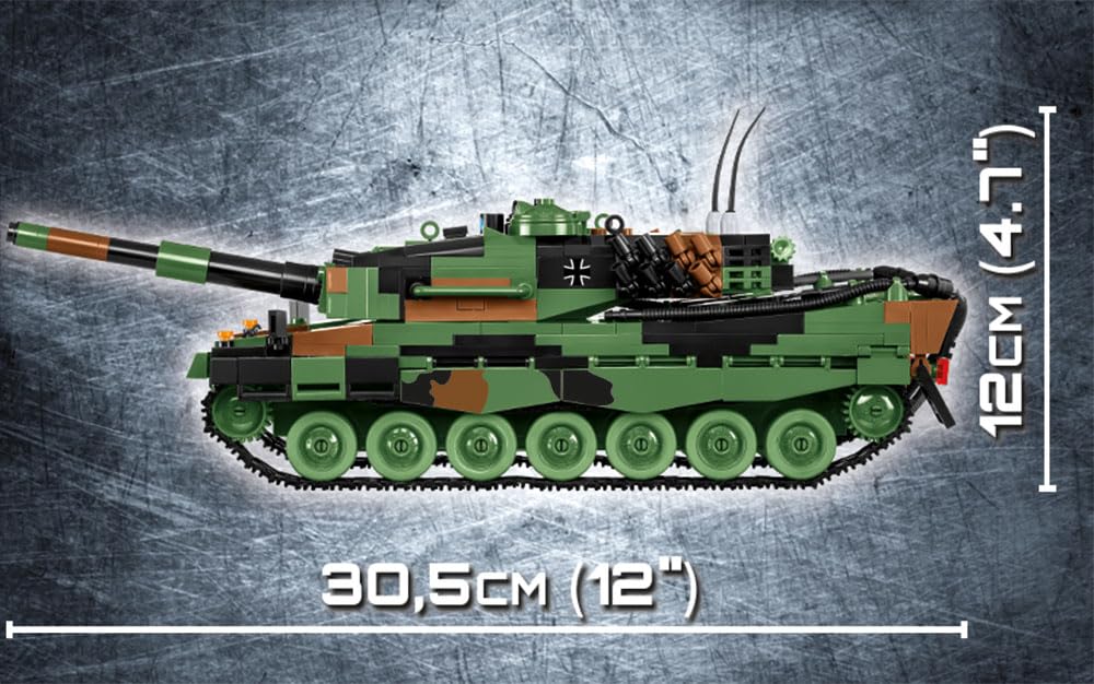 cobi-kleiner-armeepanzer-museum-leopard-2-a4-panzer-840-teile-ma-stab-1-35 image 2