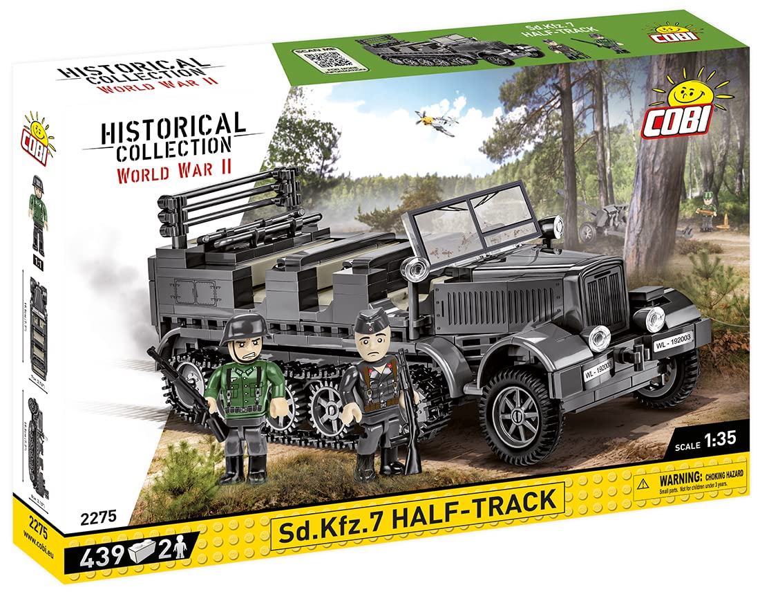 cobi-sd-kfz-7-half-track-2275-halbkettenfahrzeug-1-35-439-teile image 2