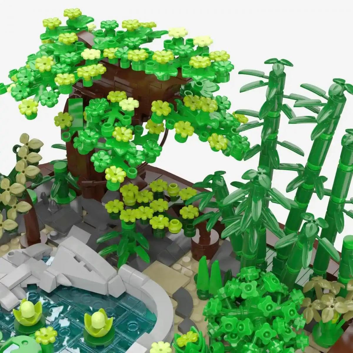 bluebrixx-pro-kasansui-zen-garten-displaymodell-klemmbaustein-set-1477-teile image 7