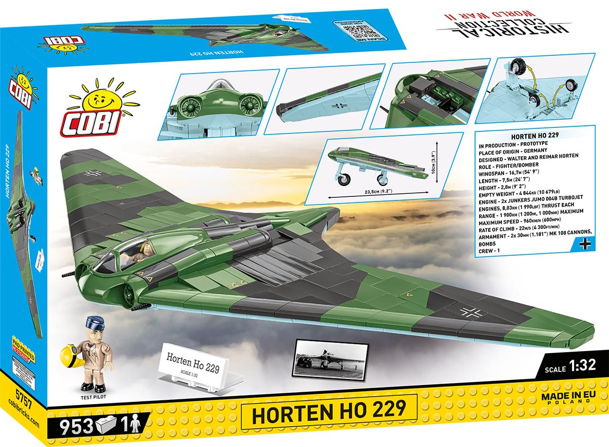 cobi-5757-horten-ho-229-historical-collection-wwii-flugzeug-bauset-1-32 image 4