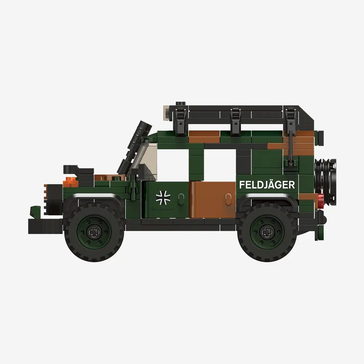 bluebrixx-pro-bundeswehr-gel-ndewagen-wolf-feldj-ger-249-klemmbausteine image 3