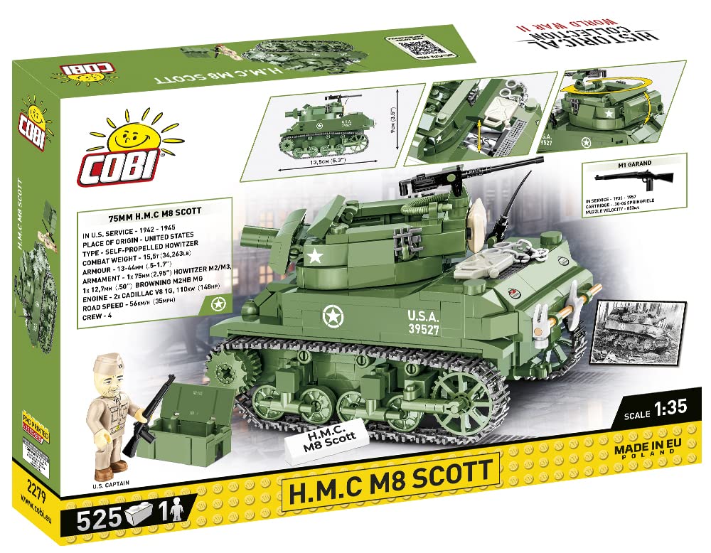cobi-2279-h-m-c-m8-scott-selbstfahrlafette-1-35-525-teile-figur image 2