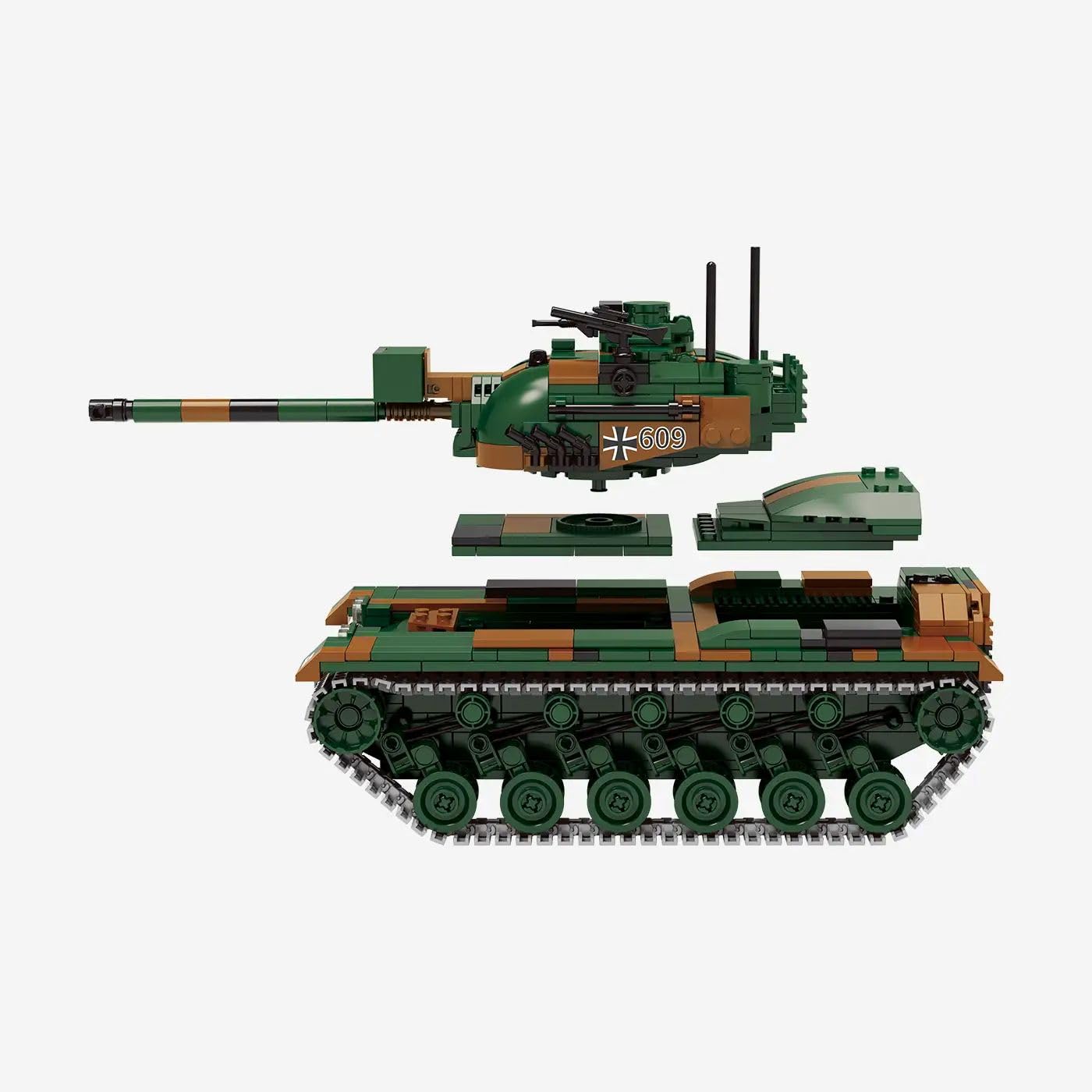 bluebrixx-pro-kampfpanzer-m48-a2-patton-bundeswehr-1148-klemmbausteine image 5
