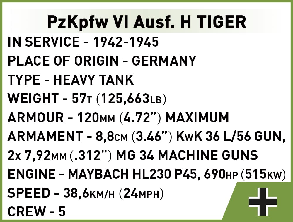 cobi-2710-panzer-vi-tiger-131-bausatz-w-stensand-1-48-350-teile image 6