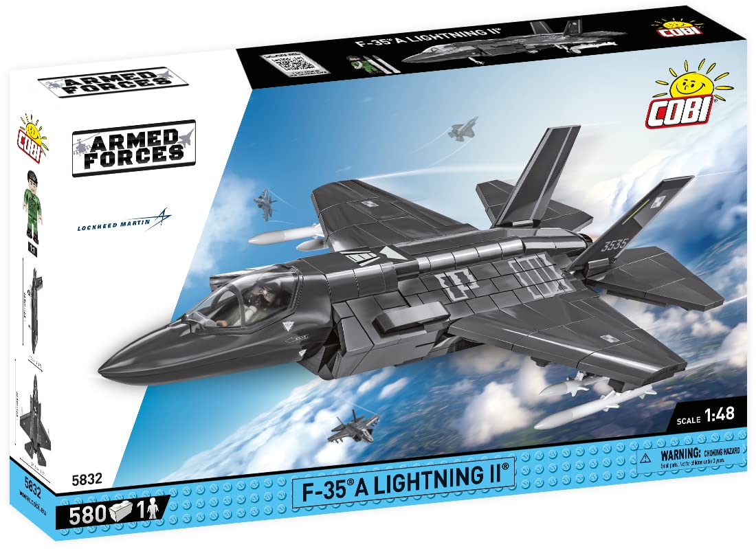 cobi-f-35a-lightning-ii-polish-kampfflugzeug-bausatz-1-48-580-teile image 1
