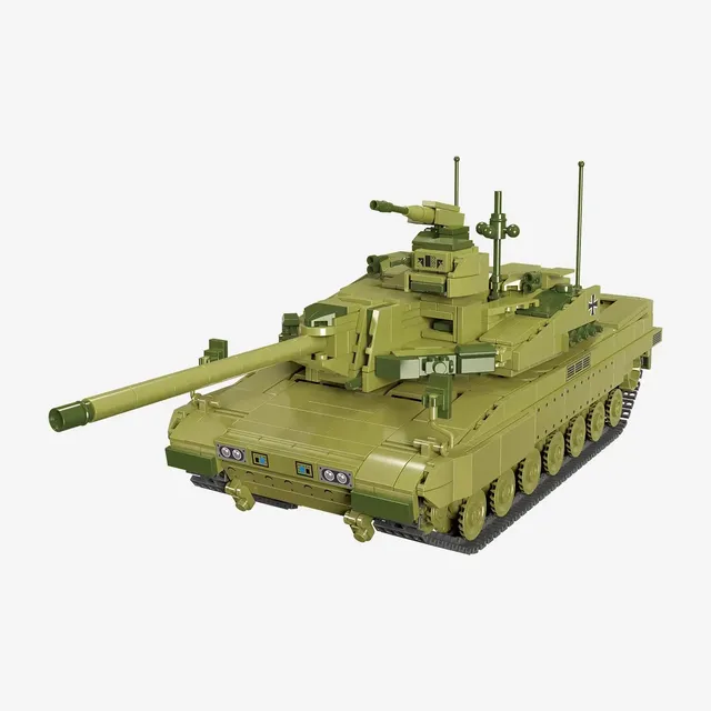 bluebrixx-pro-imbt-kampfpanzer-olivgr-n-1385-klemmbausteine image 1
