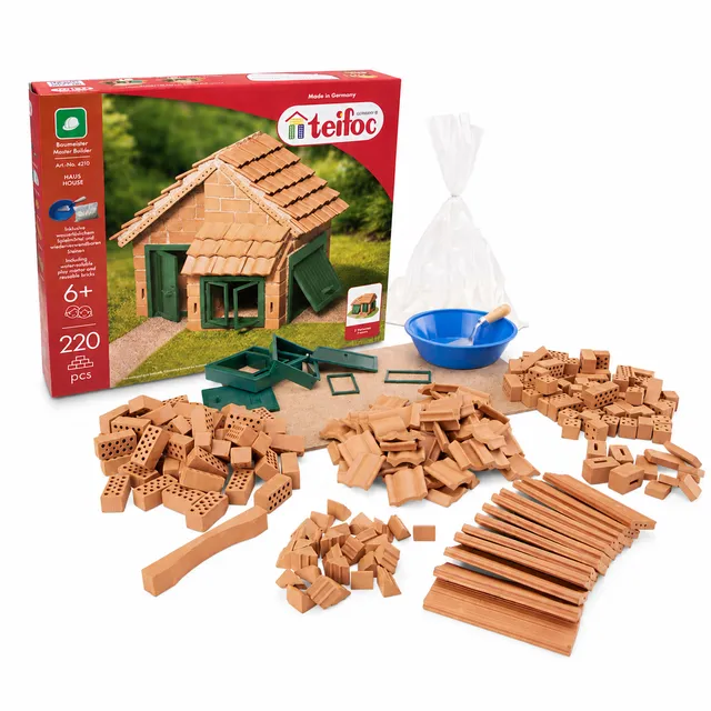 teifoc-haus-mit-ziegeldach-art-4210-steinbaukasten-200-teile-2-baupl-ne image 1