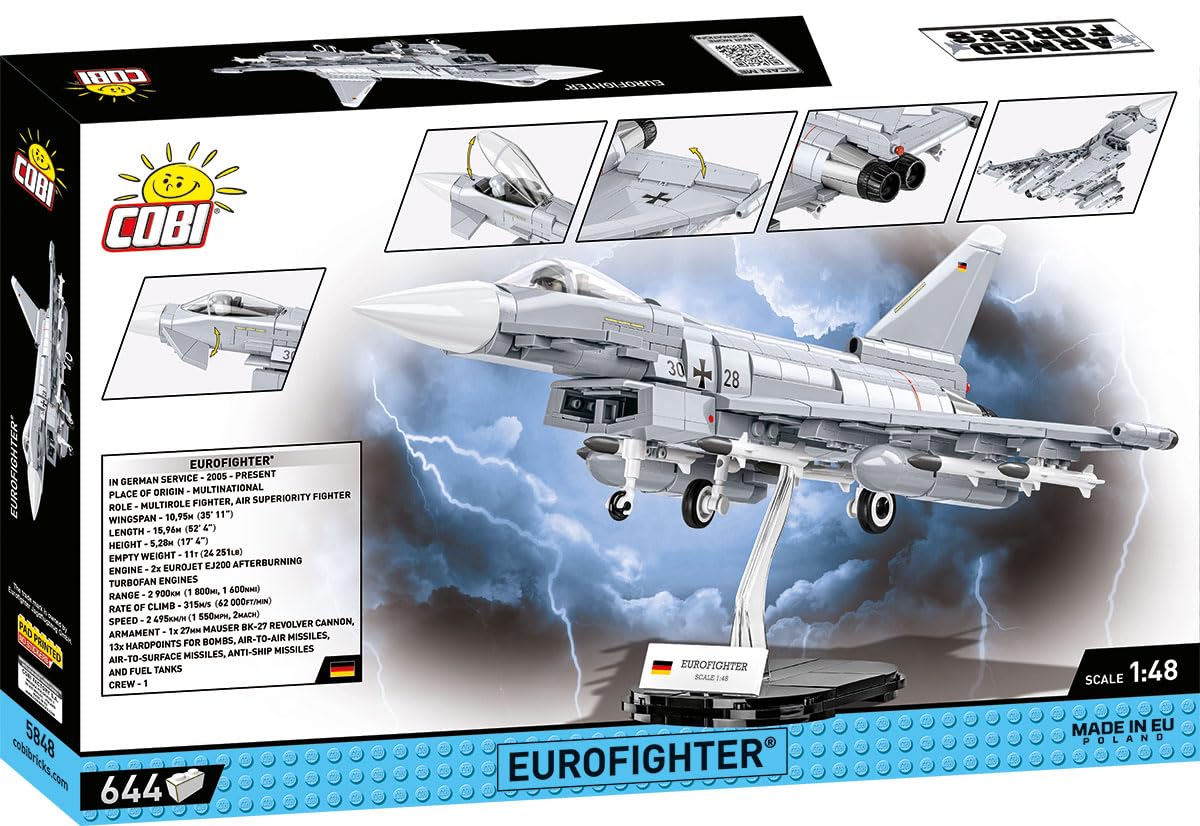 cobi-eurofighter-typhoon-deutsche-luftwaffe-jet-bausatz-1-48-644-teile image 4