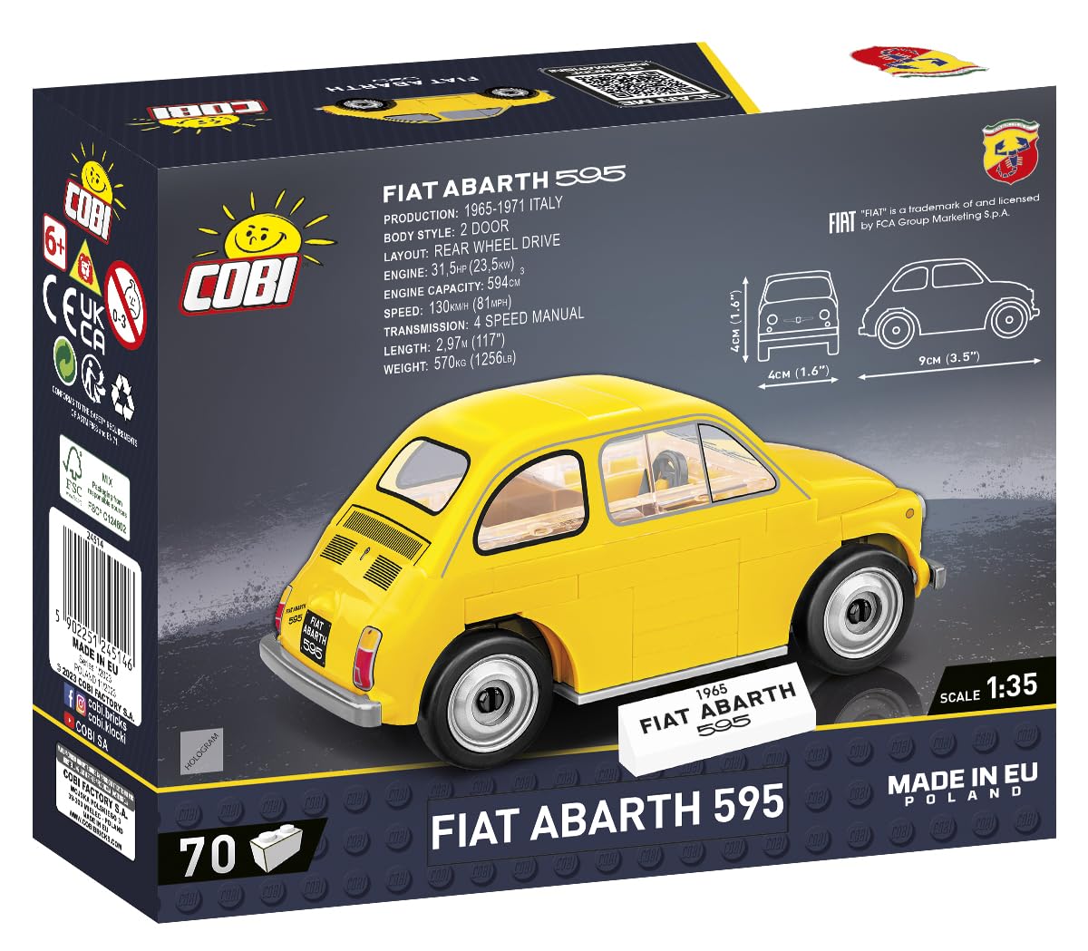 cobi-fiat-abarth-595-youngtimer-auto-1-35 image 4