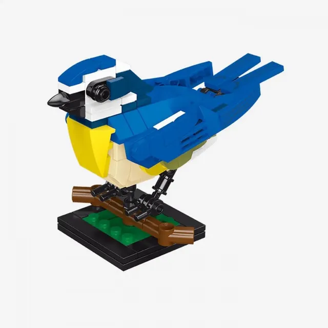 bluebrixx-pro-blaumeise-vogelmodell-mit-standfu-148-klemmbausteine image 1