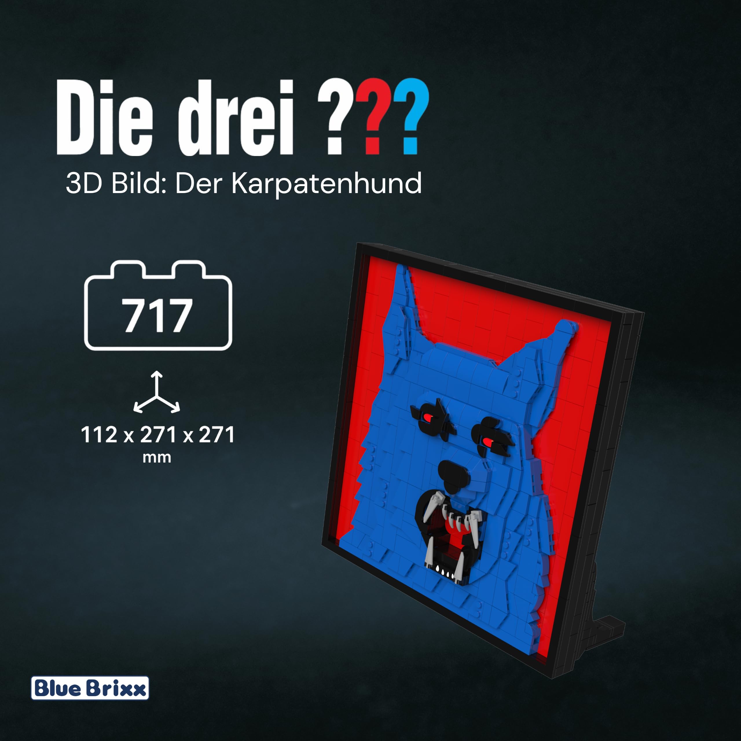 bluebrixx-pro-die-drei-3d-bild-der-karpatenhund-717-klemmbausteine image 2
